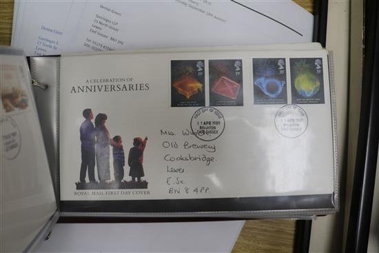 A collection of mint GB stamps and First Day Covers